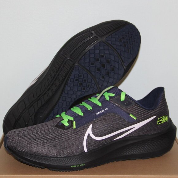Nike Air Zoom Pegasus 40 Seattle Seahawks Running Shoes Mens 8